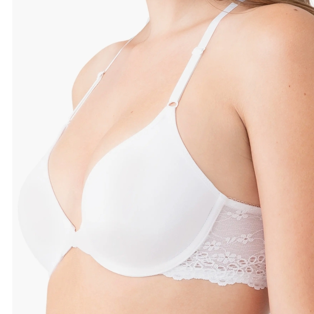 NWT b.tempted White Racerback Bra - Picture 4 of 8